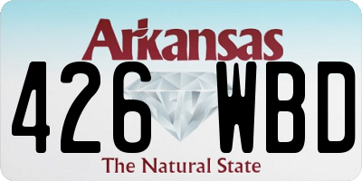 AR license plate 426WBD