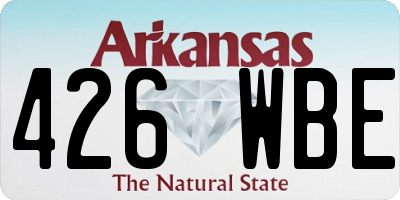 AR license plate 426WBE