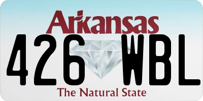 AR license plate 426WBL