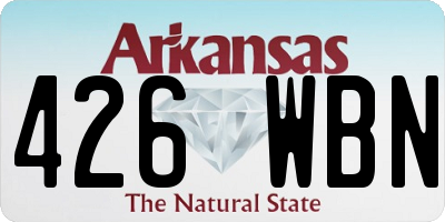 AR license plate 426WBN