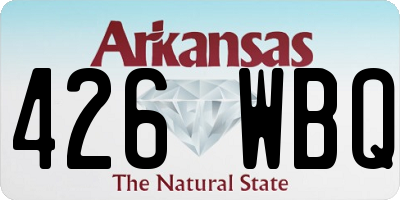 AR license plate 426WBQ
