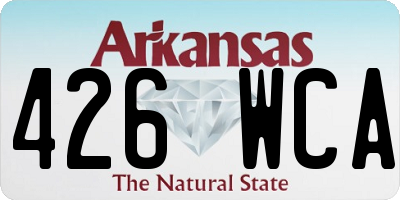 AR license plate 426WCA