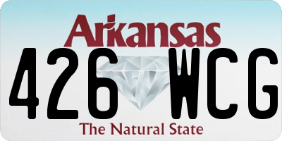 AR license plate 426WCG