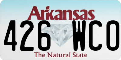 AR license plate 426WCO