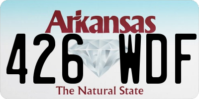 AR license plate 426WDF