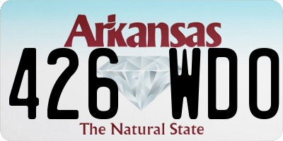 AR license plate 426WDO