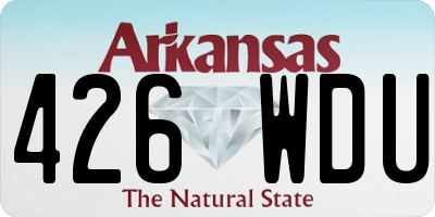 AR license plate 426WDU