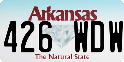 AR license plate 426WDW