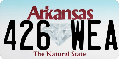 AR license plate 426WEA