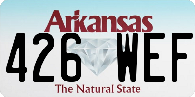 AR license plate 426WEF