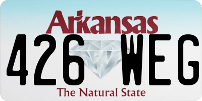 AR license plate 426WEG