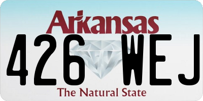 AR license plate 426WEJ