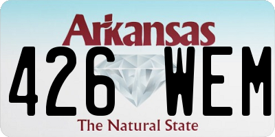 AR license plate 426WEM