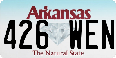 AR license plate 426WEN