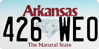 AR license plate 426WEO