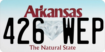 AR license plate 426WEP
