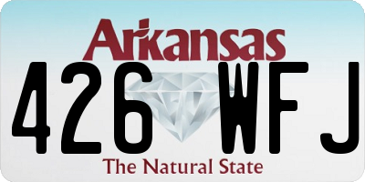 AR license plate 426WFJ