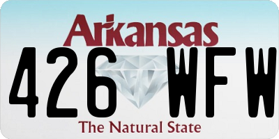 AR license plate 426WFW