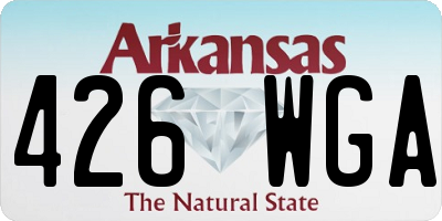 AR license plate 426WGA