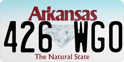 AR license plate 426WGO