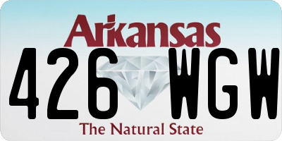 AR license plate 426WGW