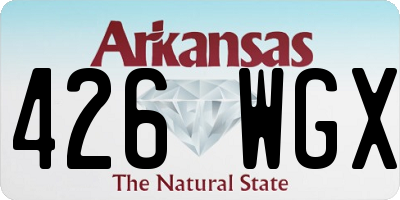 AR license plate 426WGX
