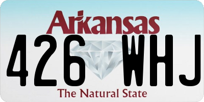 AR license plate 426WHJ