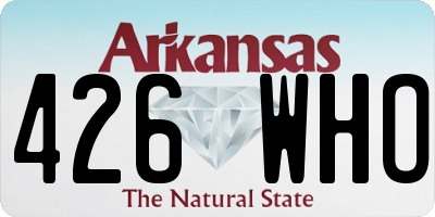 AR license plate 426WHO