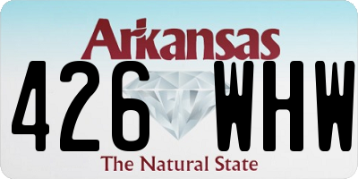 AR license plate 426WHW
