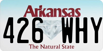 AR license plate 426WHY