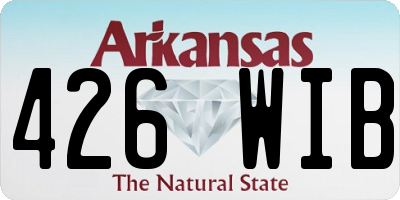 AR license plate 426WIB