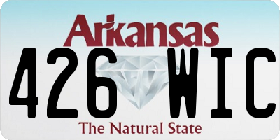 AR license plate 426WIC