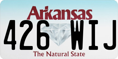 AR license plate 426WIJ