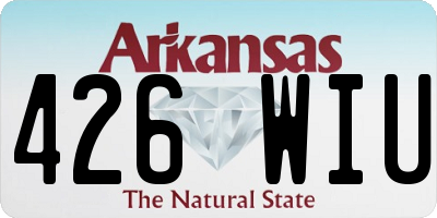 AR license plate 426WIU