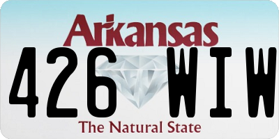 AR license plate 426WIW