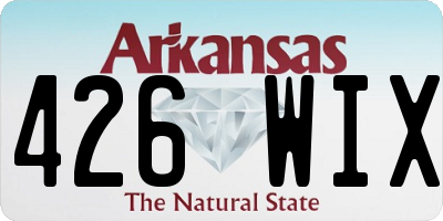AR license plate 426WIX