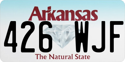 AR license plate 426WJF