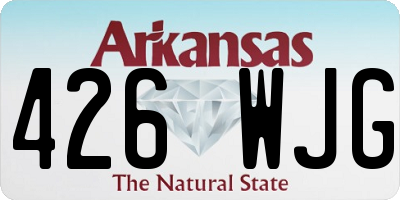 AR license plate 426WJG