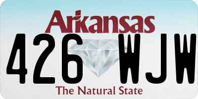 AR license plate 426WJW