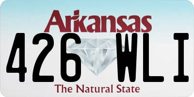 AR license plate 426WLI