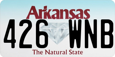 AR license plate 426WNB