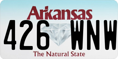 AR license plate 426WNW