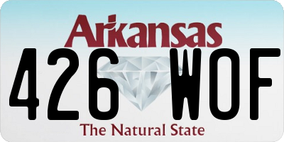 AR license plate 426WOF