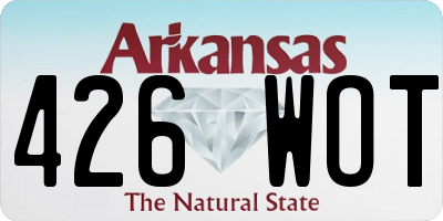 AR license plate 426WOT