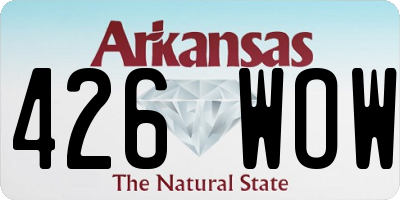 AR license plate 426WOW