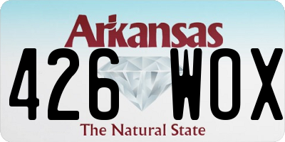 AR license plate 426WOX