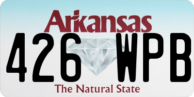 AR license plate 426WPB