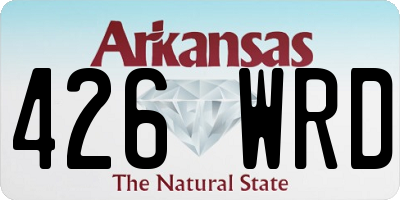 AR license plate 426WRD