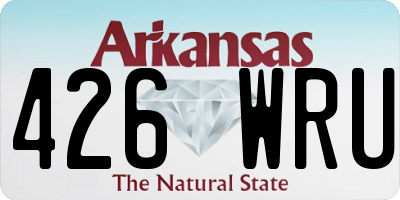 AR license plate 426WRU