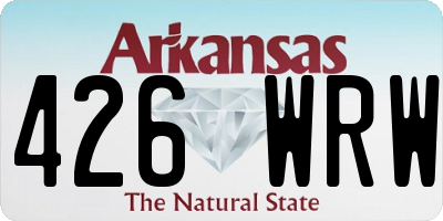AR license plate 426WRW